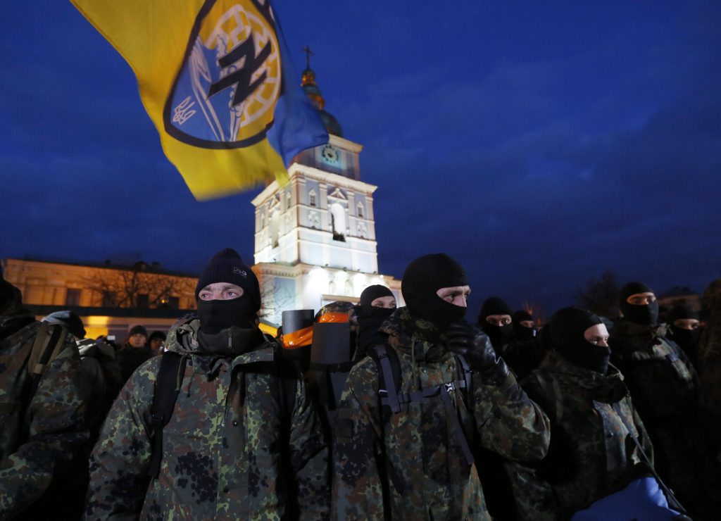 Ukraine fascism Nazi white supremacy violence hate crime paramilitary transnational